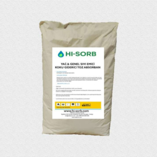 Hi-Sorb Yağ & Genel Sıvı Emici, Koku Giderici Toz Absorbanı (20 kg/Kraft Torba)
